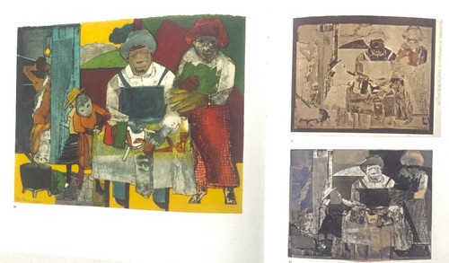 Romare Bearden The Family Original Signed #3 Key Plate Etching Aquatint 1975 - Picture 3 of 5