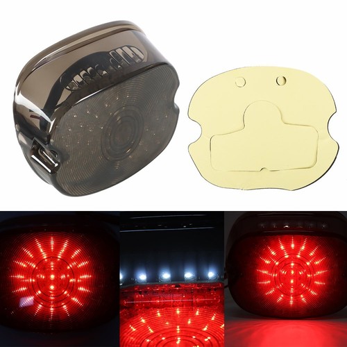 LED Rear Tail Light Brake Smoke For Touring Dyna Glide Softail Sportster - Picture 11 of 11