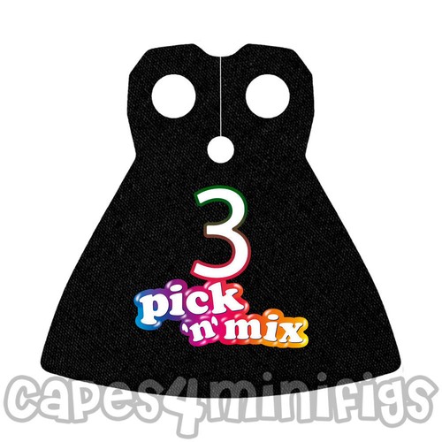 3 MASSGESCHNEIDERT Polycotton Umhänge für Ihre Lego Ninja Schildkröte Schredder Minifiguren. NUR UMHANG - Bild 4 von 6