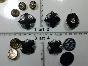 1 lotto bottoni gioiello strass smalti bagno oro buttons boutons vintage g6