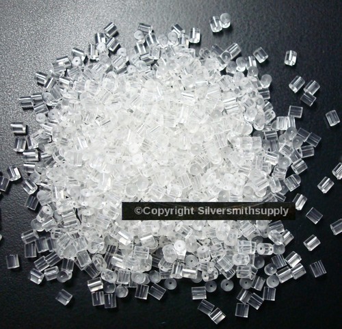 500 Tubo de goma gancho para peces pendiente tapones embragues tuercas para orejas FPE139B - Imagen 1 de 3