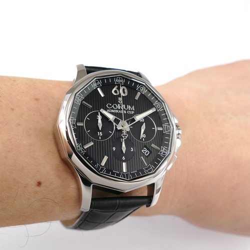 Corum Admiral's Cup Legend 01.0096 Black Chronograph Automatic Boxed Men's 42mm - Picture 4 of 14