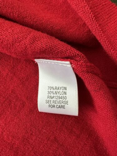 Croft & Barrow kurzärmeliger Pullover rot/schwarz BLUMENDRUCK Größe 2X (T1) - Bild 8 von 12