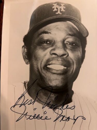 Beautiful Vintage 1970's Era 5x7 Signed Photo MLB Hall of Famer Willie Mays - Picture 2 of 4