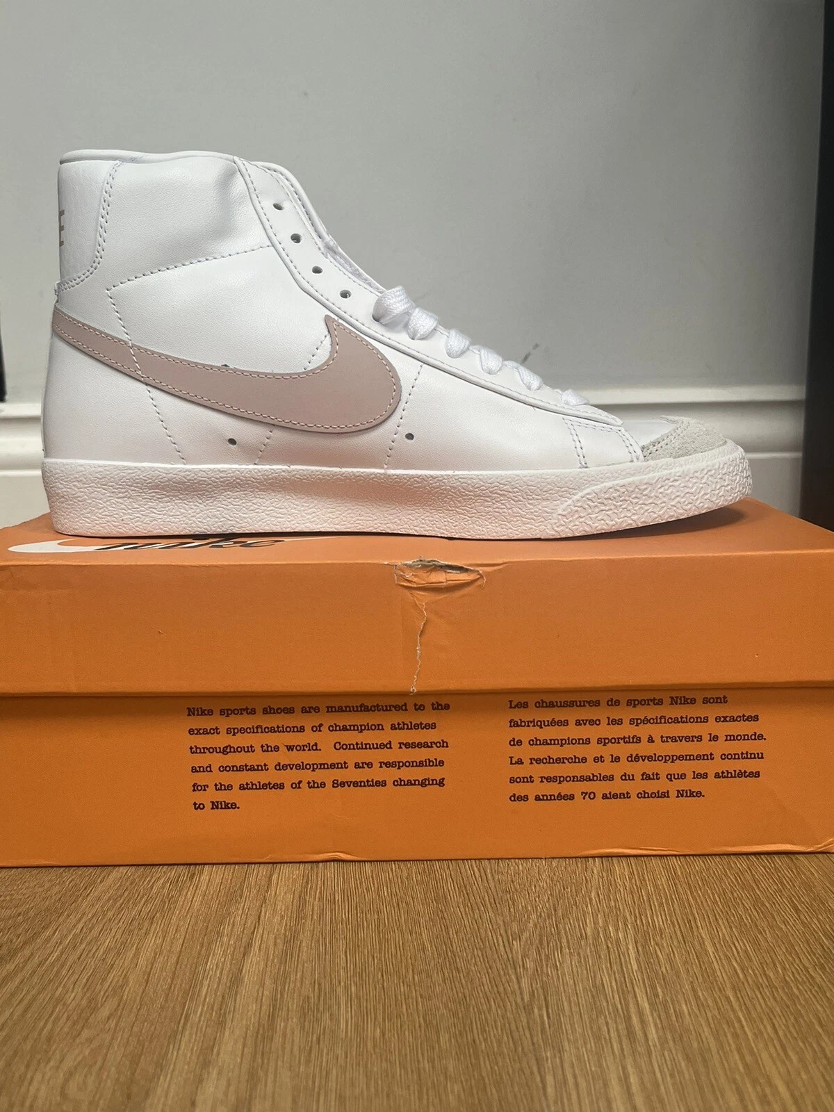 Taglia 5 5 Blazer Nike metà '77 vintage bianco rosa Oxford 2021!!