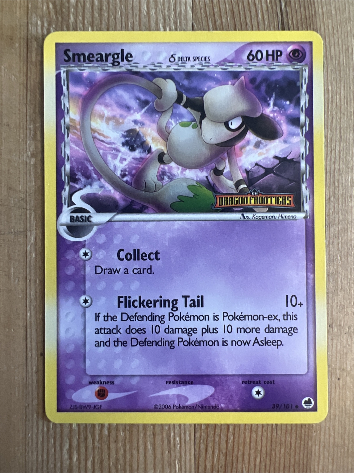 Smeargle 39/101 Reverse Holo Delta Species Dragon Frontiers Stamped Pokémon LP