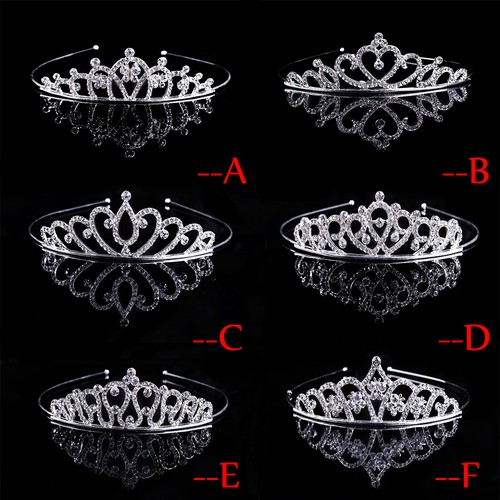 Fashion Wedding Bridal Crystal Rhinestone Hair Tiara Crown Children Headband - Picture 10 of 13