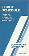 Command Airways system timetable 3/16/80 [6011] Buy 4+ save 25%