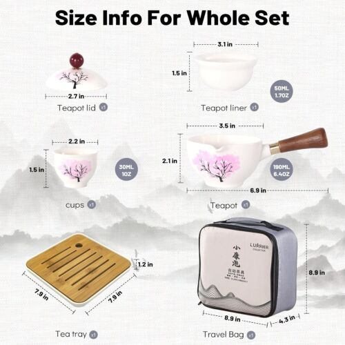 Set da tè Magic Blooming Sakura - Teiera girevole a 360° per birra definitiva - Foto 4 di 8