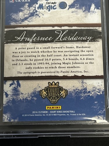 Anfernee Hardaway 2014 Court Kings Sapphire Auto #ed 25/25 BGS 8.5 / 10 Auto - Picture 8 of 8