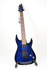 Schecter Omen Elite 7 7 String Electric Guitar Right Handed See Thru Blue Burst