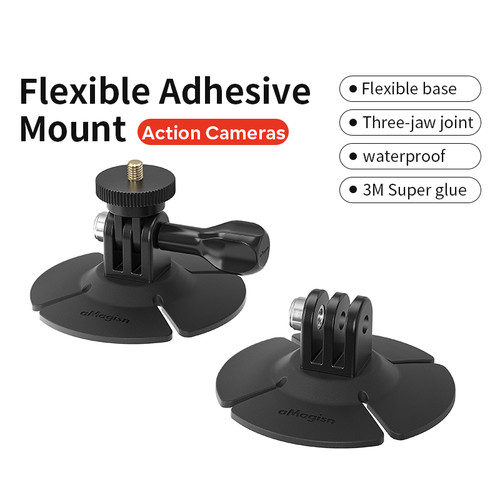 Flexible Adhesive Helmet Windshield Mount Base For Insta360 X2 /X3/X4 DJI Action - Picture 8 of 16