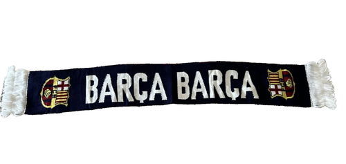 BARCA FCB FOOTBALL SOCCER FAN DOUBLE SIDED SCARF ONE SIZE - Picture 3 of 4