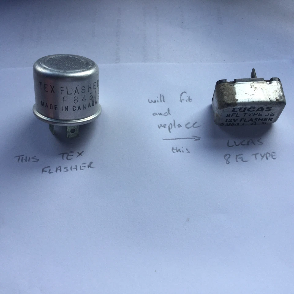 Mini relé unidad intermitente Lucas 8FL 35048 RTC3562 SFB114 tipo MG Land Rover 45 W Foto 2 de 4