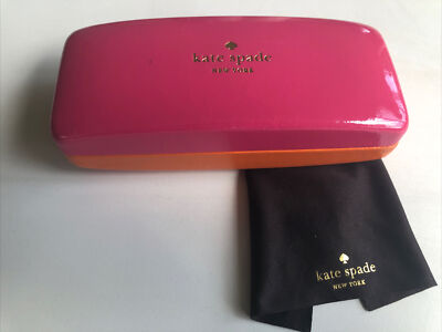 Kate Spade Sherrie Sunglasses with Pink Case & Cleaning Cloth Lot of 6 Kate Spade Glasses Case Pink Green Hard Shell +  main image 2