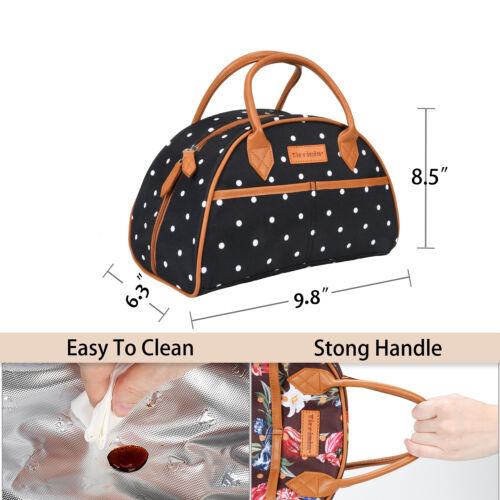Insulated Lunch Bag Cooler Bag Tote Lunch Box Work Picnic for Women Men Kids - Picture 6 of 99