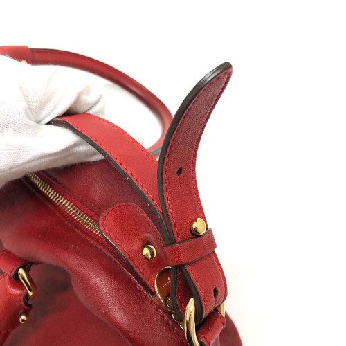 Salvatore Ferragamo DH-21C335 Vala Ribbon/Crossbody 2WAY Hand Bag Leather Red - Foto 13 di 16