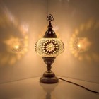 Turkish Moroccan Mosaic Colourful Tiffany Table Bedside Desk Lamp Light & Bulb-L