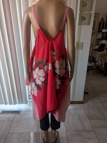 CW Classics 1X Floral Halter Asymmetrical Hem Dress/Tunic - Picture 4 of 5