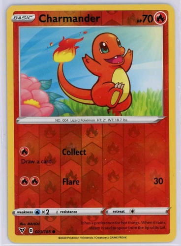 Pokemon TCG Charmander 023/185 Vivid Voltage Reverse Holo Common - Picture 1 of 1