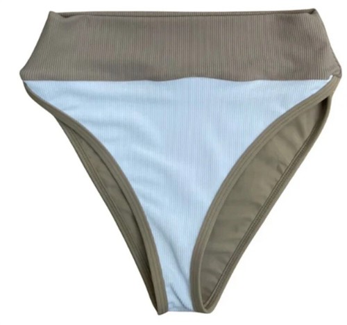 Neu ohne Etikett Lain Snow Hawaii L/XL Kiawah kokosnussbraun weiß Bikini Oberteil Unterteil 126027 - Bild 4 von 5
