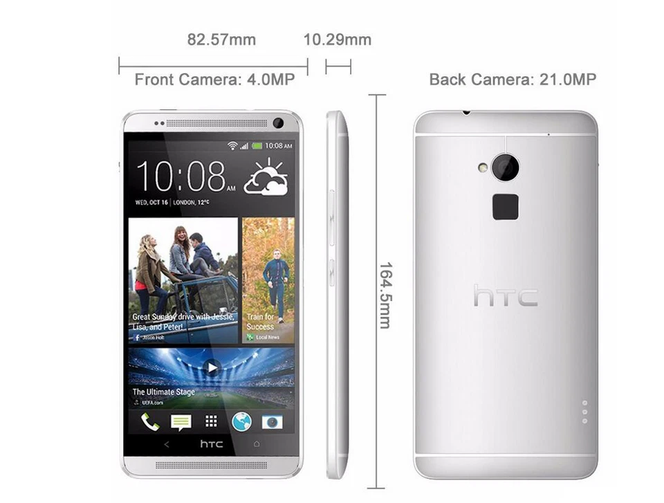 HTC ONE MAX Original  Unlocked Quad-core 5.9" 2GB RAM 16GB ROM Android GPS WIFI - Image 2 of 4
