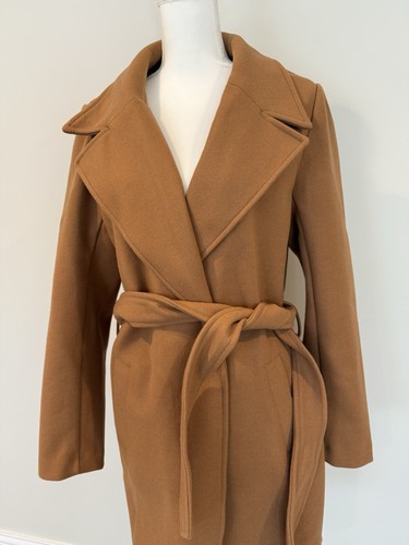 Love Tree Women’s Wrap Coat Size Large Camel - Picture 4 of 9