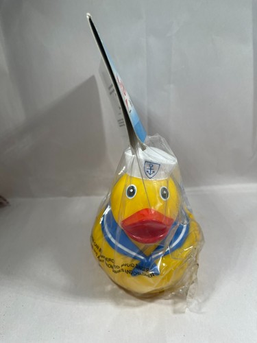 Zanies Sailor Ducky Dog Toy Squeaker 5 in Funny Pet Gift NEW in Package Quirky - Picture 2 of 11