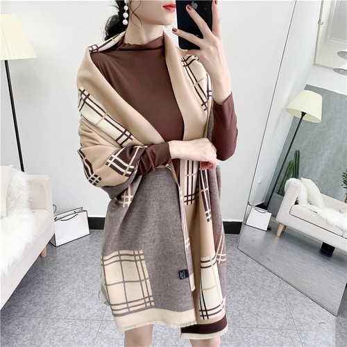 Stylish Winter Scarves Pashmina Cashmere Warm Thick Shawls in a Gift Box/Bag - Picture 26 of 59