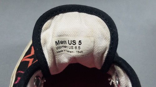 Vans Classic Graffiti Stars Hearts Print Shoes Women's 6.5 Men's 5 - Picture 11 of 12