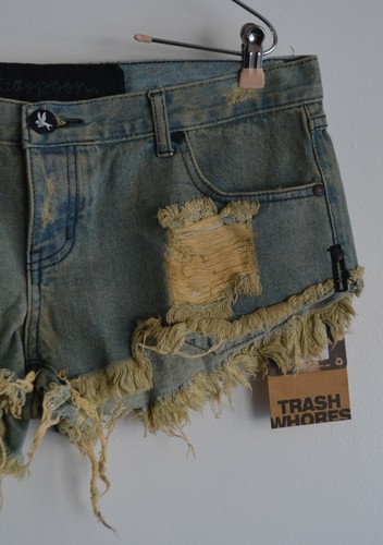 One Teaspoon, Shorts, Trash Whores, Kentucky, Size 14, Blue - Picture 3 of 8