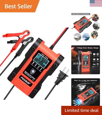 Multi-Function 12V/24V Battery Maintainer - 7 Charging Modes & Repair Technology
