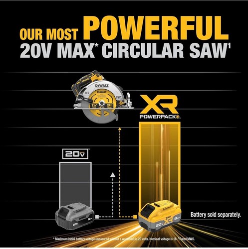 DEWALT 20V MAX* XR Brushless Cordless 7-1/4 in. - Picture 6 of 14