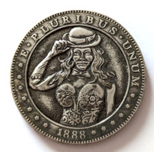 Pièce de monnaie fantaisie-femme-sexy-chapeau-danseuse-cabaret-Saburov- hobo