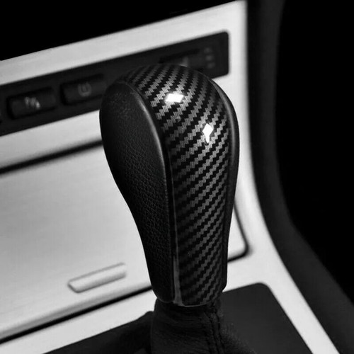 Cubierta de perilla de cambio de marchas de fibra de carbono para BMW Serie 3 5 X5 X3 E60 E61 E90 E83 E53 - Imagen 2 de 11