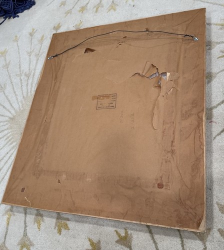 Pintura al óleo victoriana ovalada de colección enmarcada en oro de las hermanas J.C. Penney’s grande 32x28 - Imagen 19 de 24