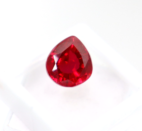 Piedras preciosas sueltas certificadas rubí rojo natural corte pera 9,70 quilates mejor oferta - Imagen 3 de 5