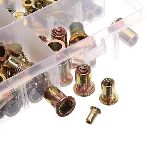 120PCS Zinc Steel Rivet Nut Rivnut Insert Nutsert Assort Metric Threaded Rivets - Picture 8 of 12