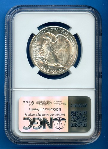1944 S NGC MS65 Walking Liberty Silver Half Dollar 50c US Mint MS-65 Blast White - Picture 2 of 3