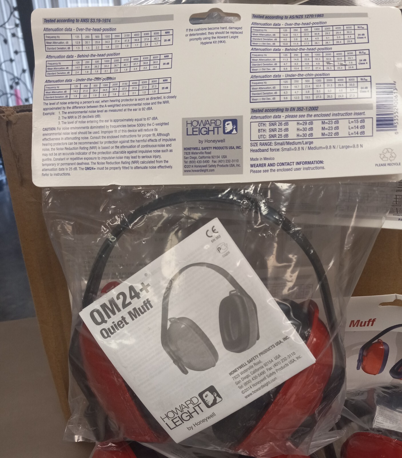 Howard Leight by Honeywell, QM24+ Quiet Muff, Ultra Lightweight muff