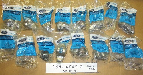 Set 16 NOS Ford D8AZ-6564-B rocker arms 1973-1979 351C, 351M, 400 Mustang, Merc - Picture 4 of 10