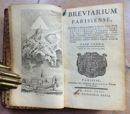 1758 Breviarium Parisiense, Illustrissimi & Reverendissimi in Christo MAROQUIN - Bild 5 von 9