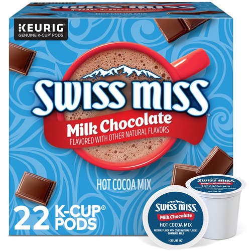 Swiss Miss Milk Chocolate Hot Cocoa, K-Cup Pods, 22 Count The Authentic Taste - Picture 1 of 14
