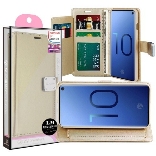 Premium Doble Plegable Ranuras para Tarjetas Billetera Cubierta Cartera Coase para Samsung Galaxy S10 Plus - Imagen 4 de 17
