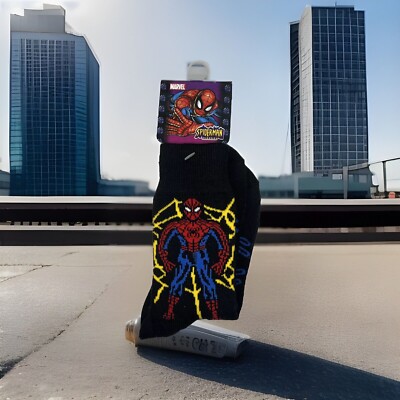 Spider-Man Vintage Kids Childrens Socks New NWT 2001 Marvel Y2K Size 6-8 1/2