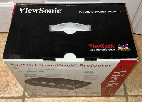 ViewSonic PJ258D ViewDock Projector iPod Video XGA DLP HDTV 2000 Lumens Used - Picture 5 of 17