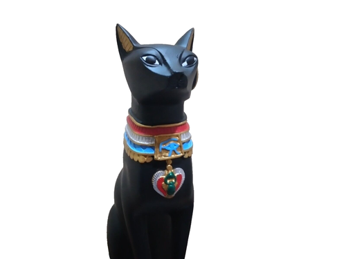 Paquete de 2 estatuas de 8-13"" - Antigua diosa egipcia Bastet gato Isis piedra hecha a mano - Imagen 16 de 23
