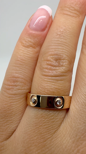 18CT ROSE GOLD HALF ETERNITY WEDDING BAND 0.11CT DIAMONDS RING GG445 - Video 1 of 1