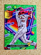 IVAN HERRERA 2023 Topps Chrome Cosmic Green Space Dust Rookie Refractor /75 MINT