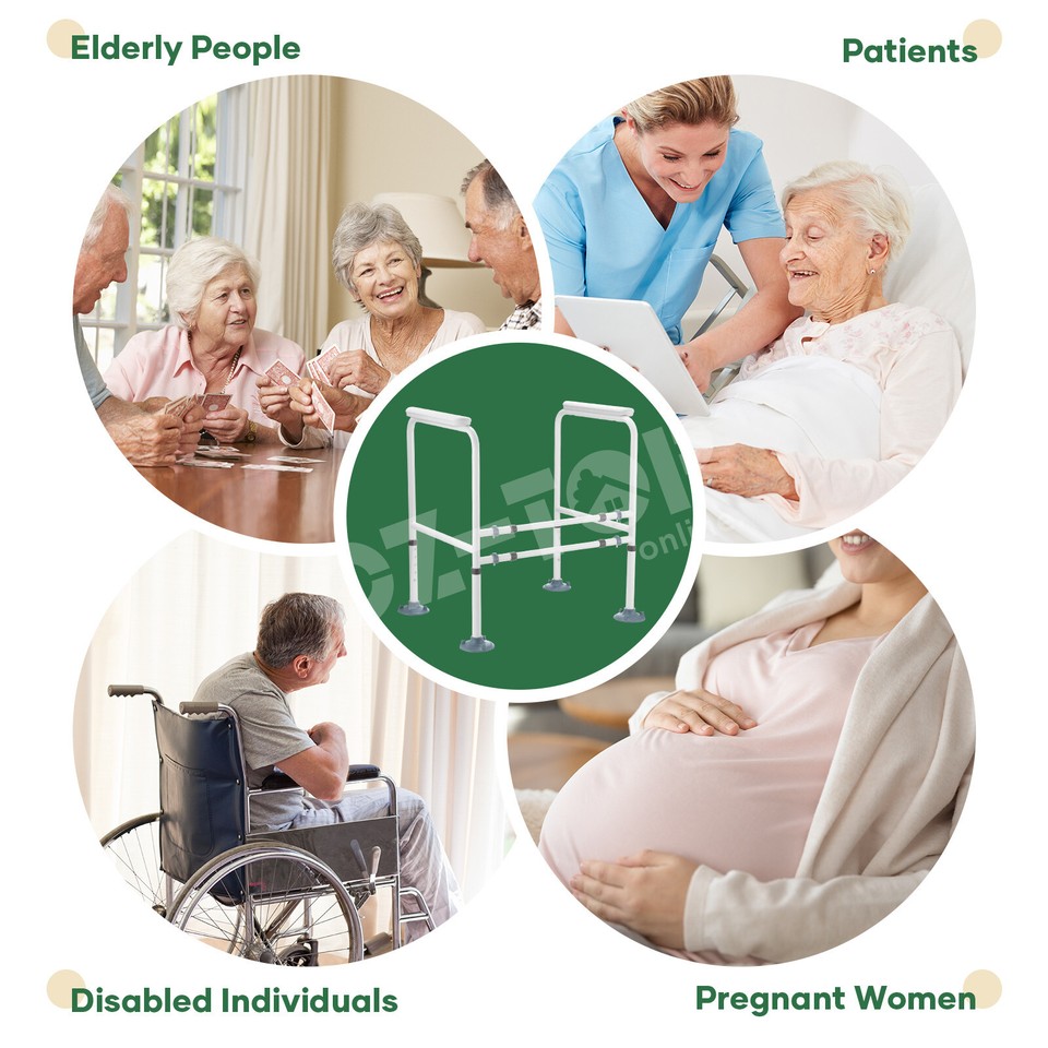 Toilet Safety Rail Bathroom Stand Handrail Alone Medical Aid Surround